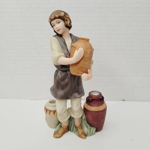Thomas Kinkade Caring For Her Young & Dutiful Peasant Figurines Nativity 2004 - Picture 6 of 10